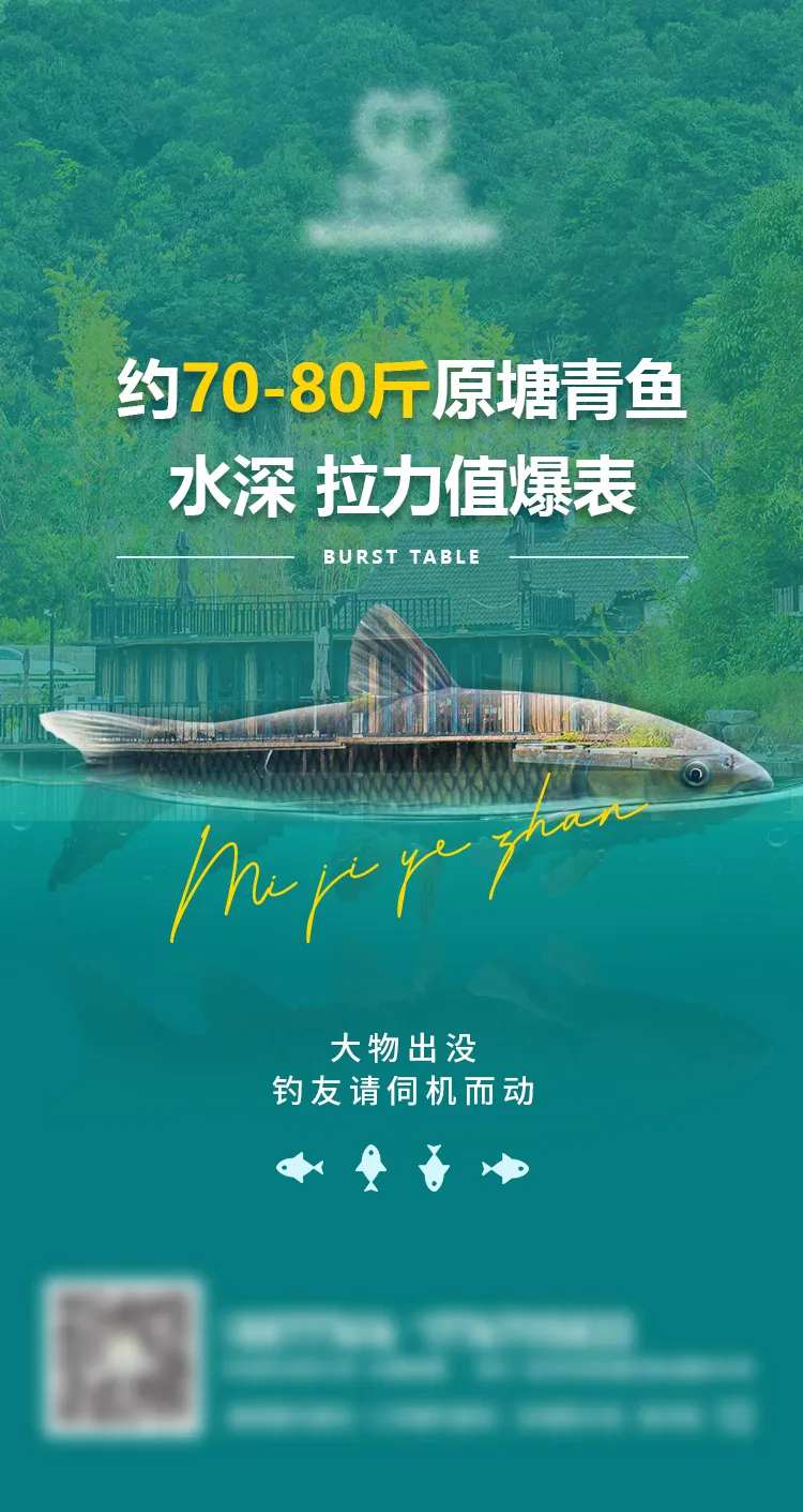 钓鱼大鱼水深海报-采灵感-cailinggan.com