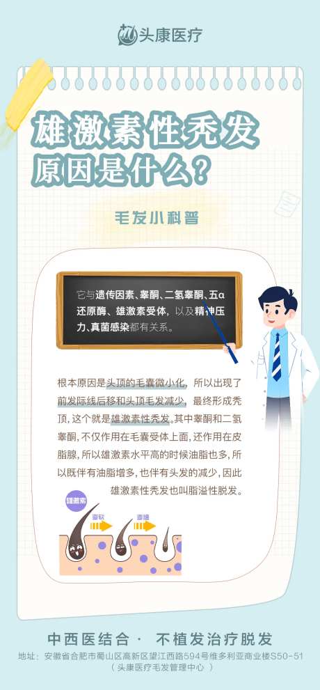 脱发科普海报-采灵感-https://www.cailinggan.com/