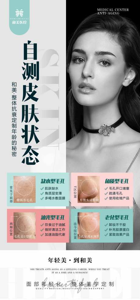 医美自测皮肤状态海报-采灵感-https://www.cailinggan.com/