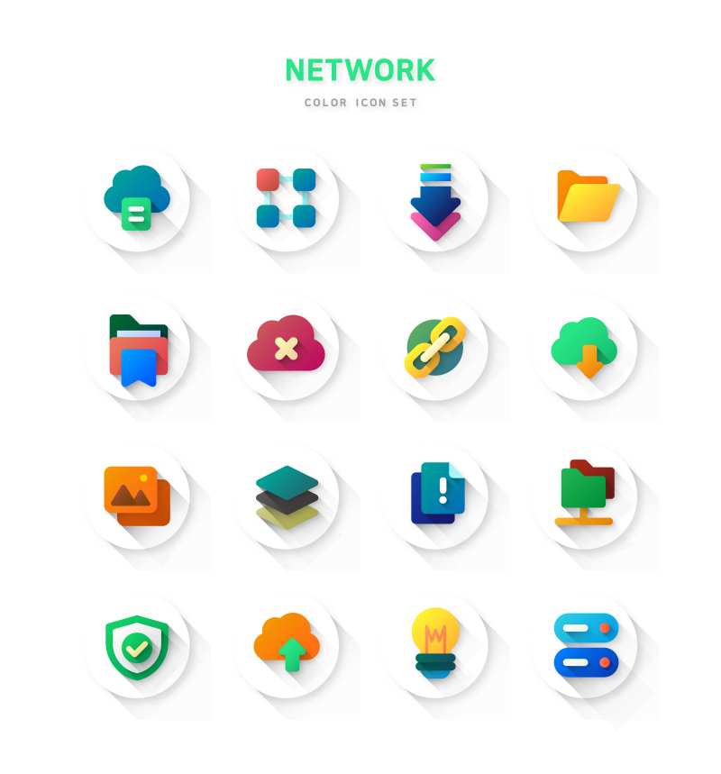 网络云服务图标-采灵感-cailinggan.com