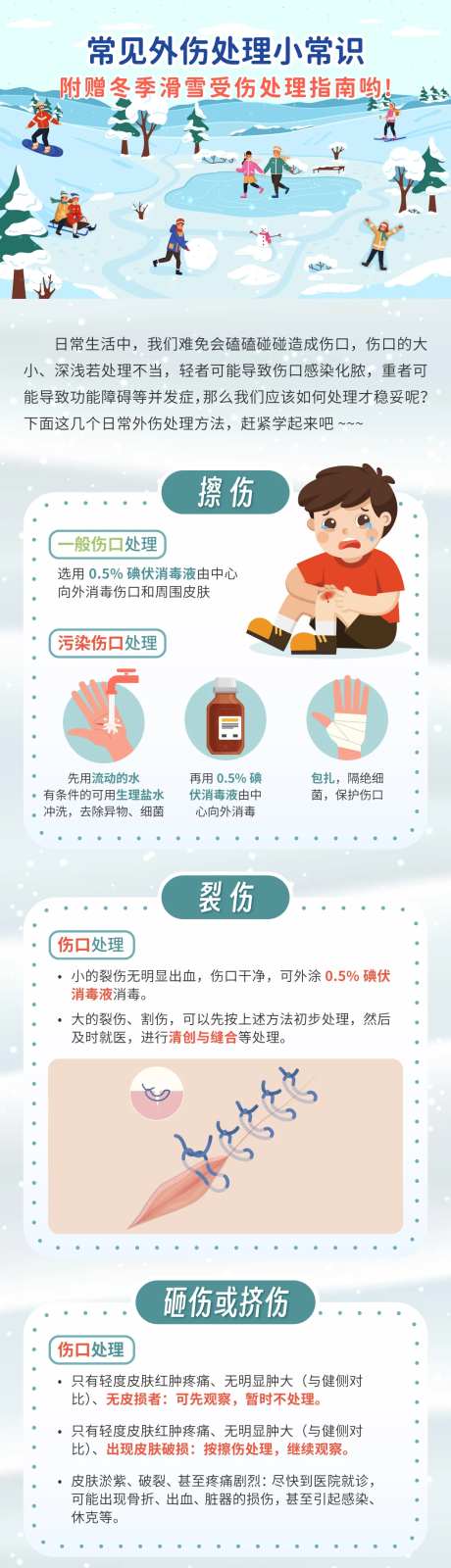 冬季滑雪受伤外伤处理科普-采灵感-https://www.cailinggan.com/