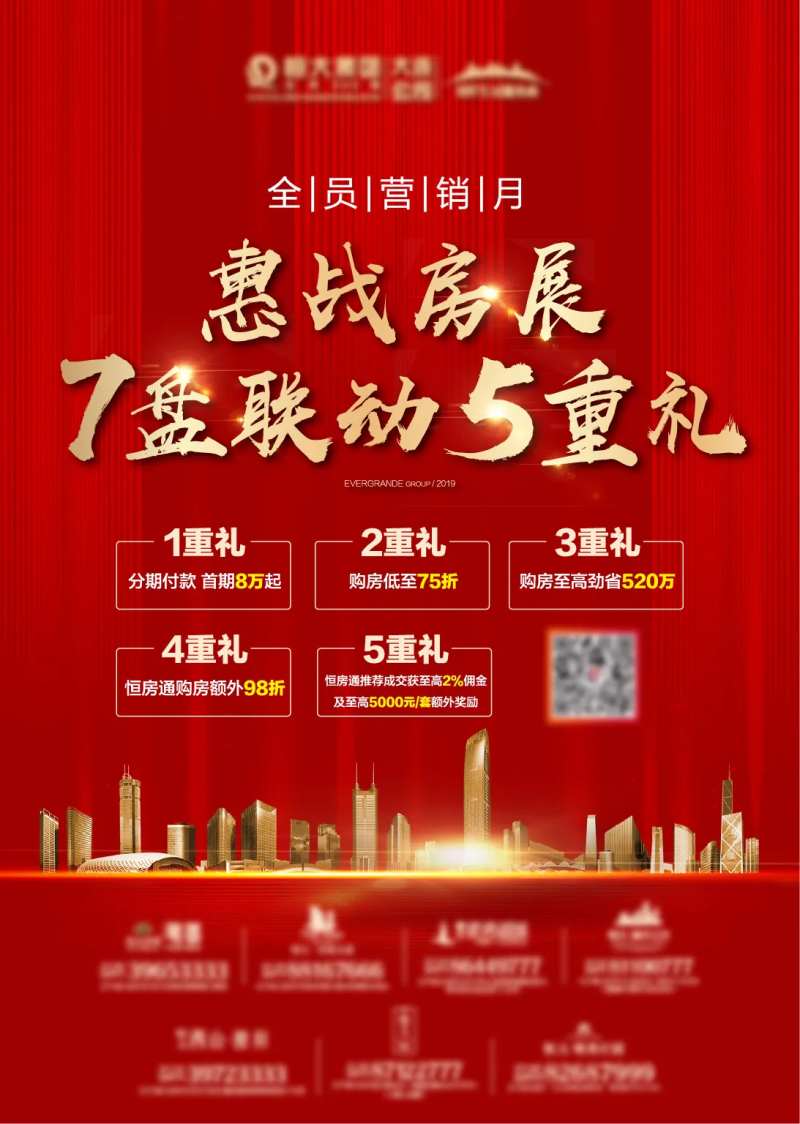 地产全员营销月海报-采灵感-cailinggan.com