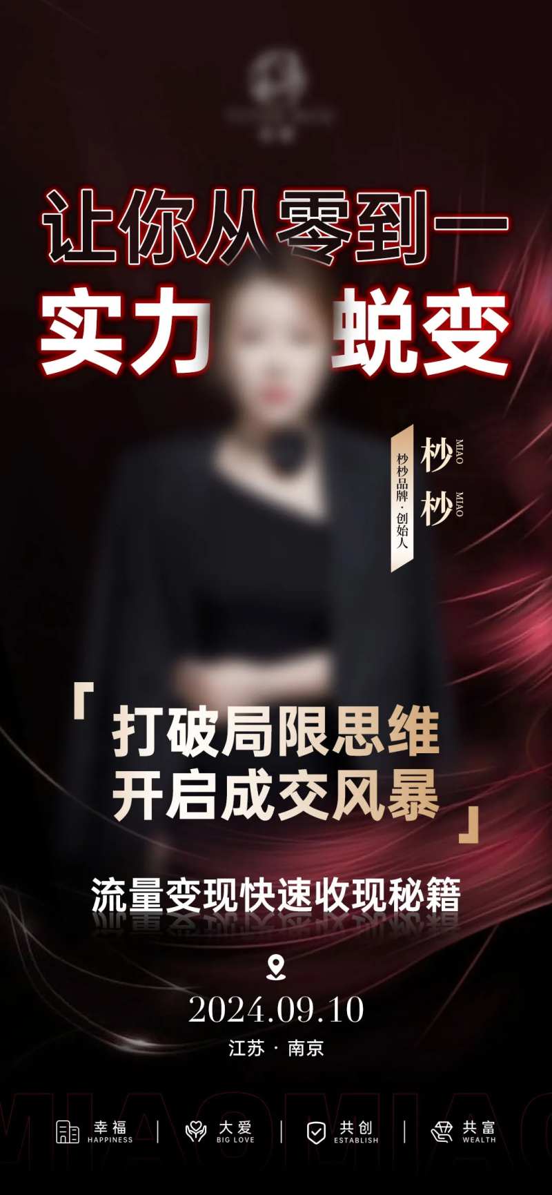 医美美业沙龙会微商讲师人物海报-采灵感-cailinggan.com
