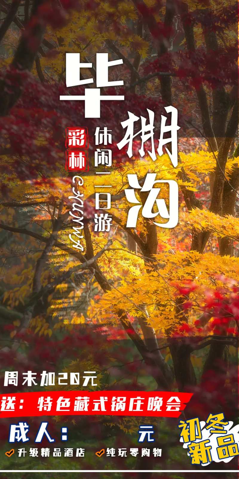 冬季毕棚沟旅游海报-采灵感-cailinggan.com