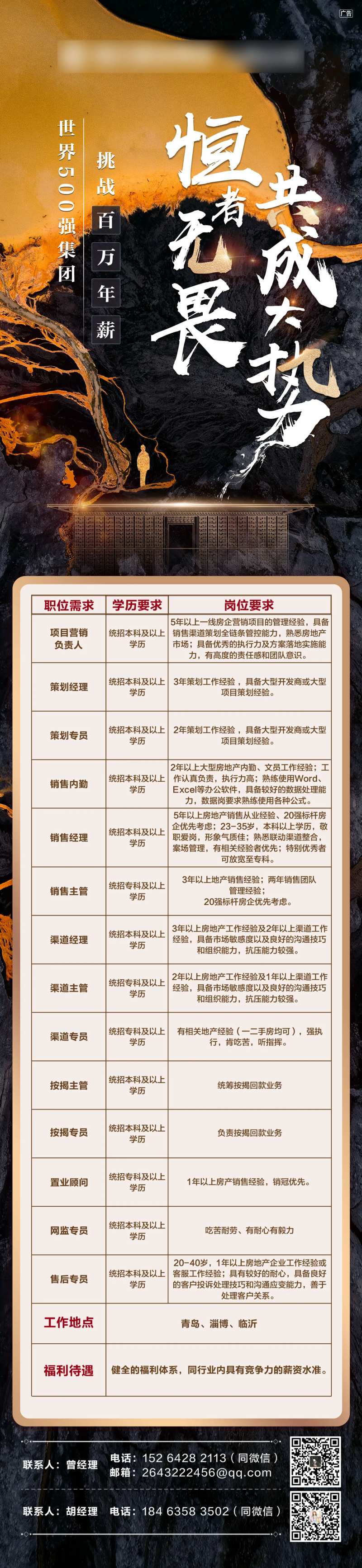 地产招聘长图海报-采灵感-cailinggan.com