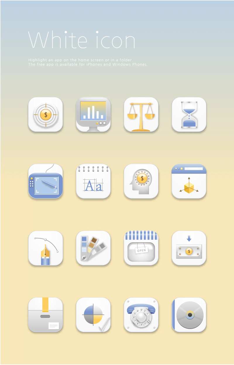 简约风格 ICON设计扁平图标-采灵感-cailinggan.com