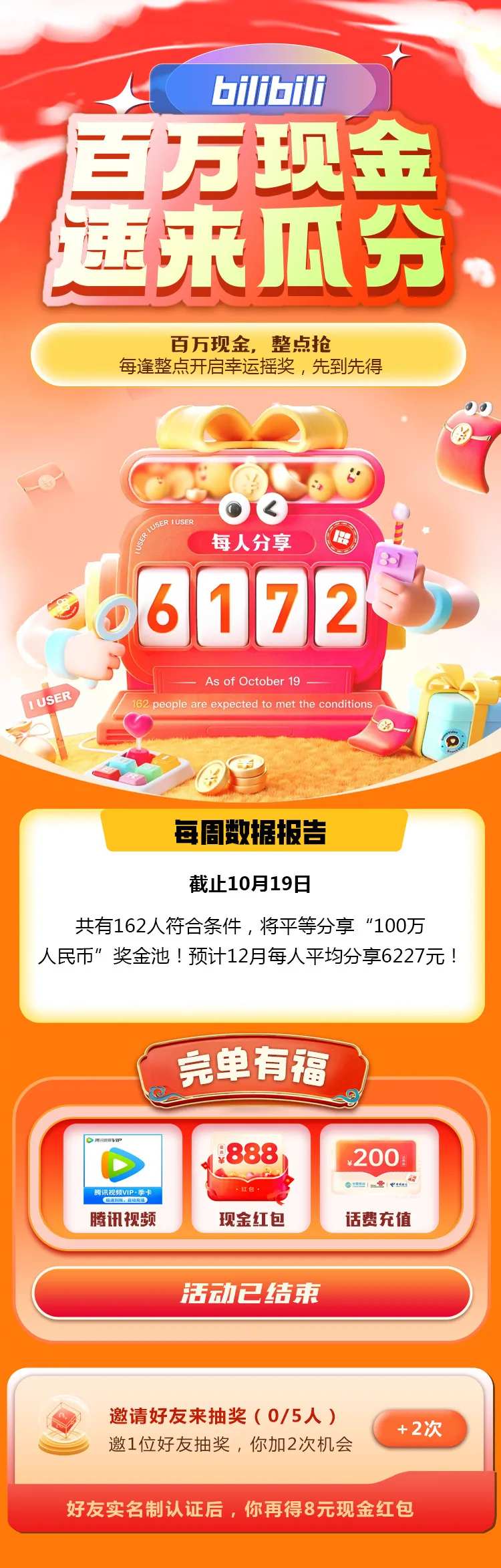 运营摇奖瓜分现金长图海报-采灵感-cailinggan.com