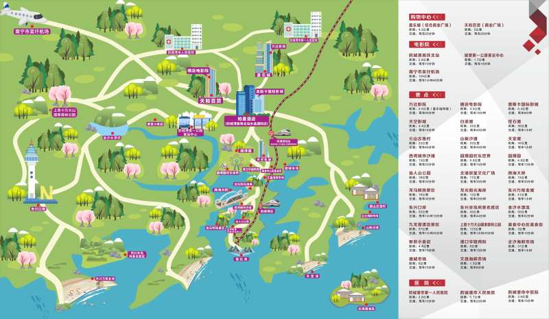 酒店周边旅游地图广告展板-采灵感-cailinggan.com