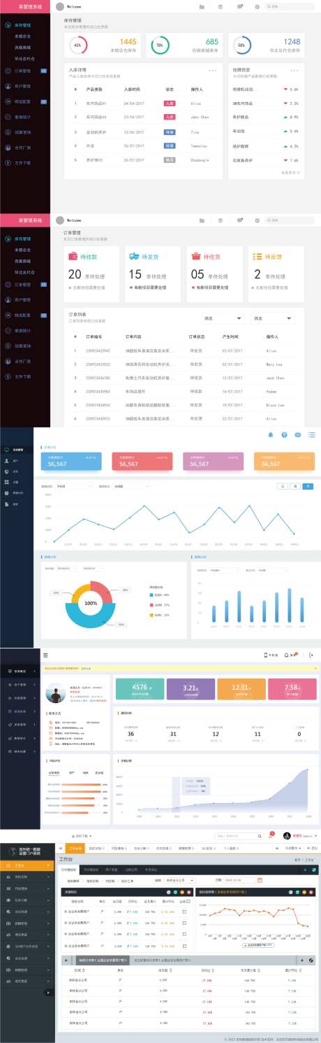 企业销售系统数据可视化界面设计-采灵感-https://www.cailinggan.com/
