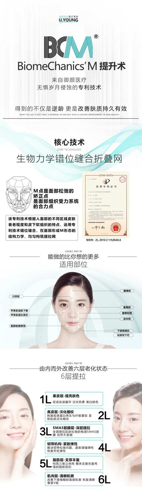 医美项目线雕拉皮专利技术长图海报-采灵感-https://www.cailinggan.com/