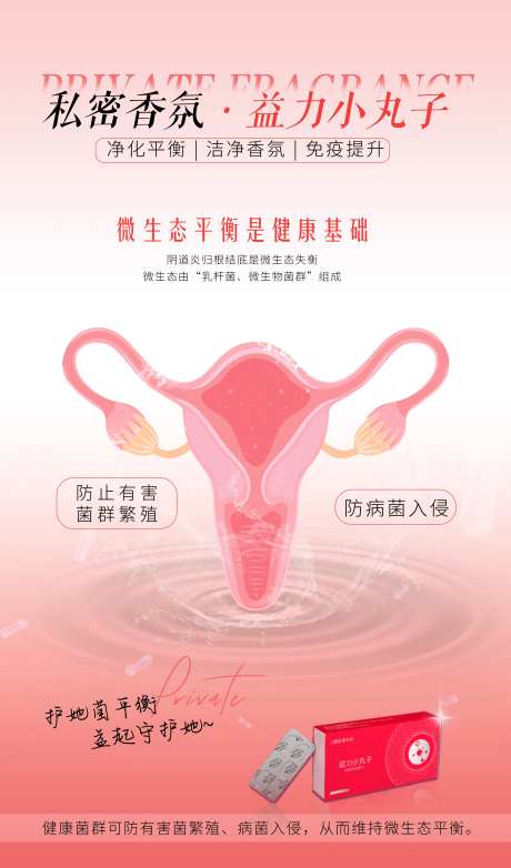 医美私密香氛益力小丸子海报-采灵感-https://www.cailinggan.com/