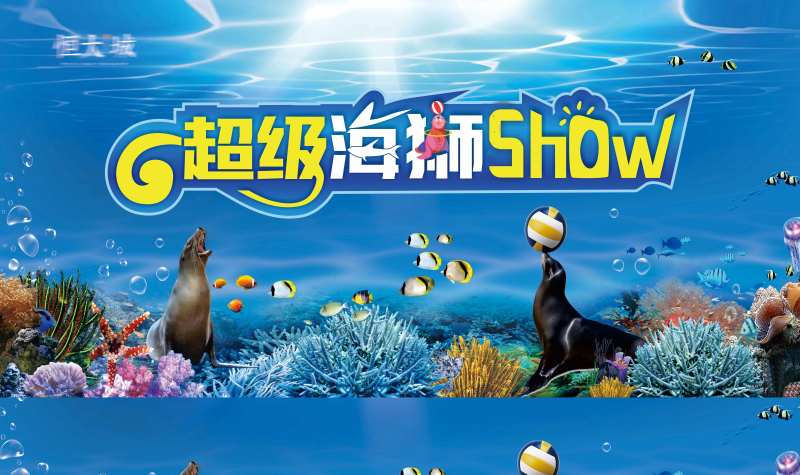 海狮秀背景板-采灵感-cailinggan.com