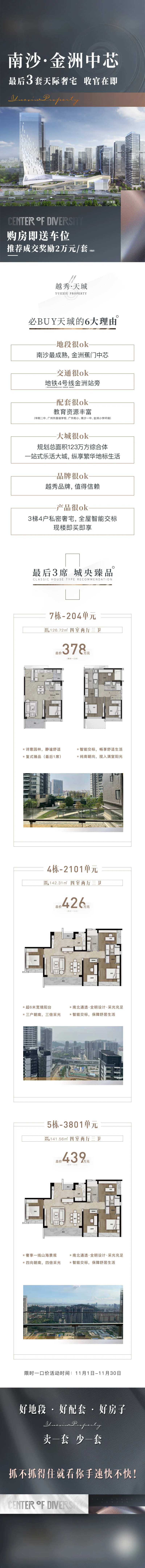 落地页南沙价值长图户型住宅房地产推文-采灵感-cailinggan.com
