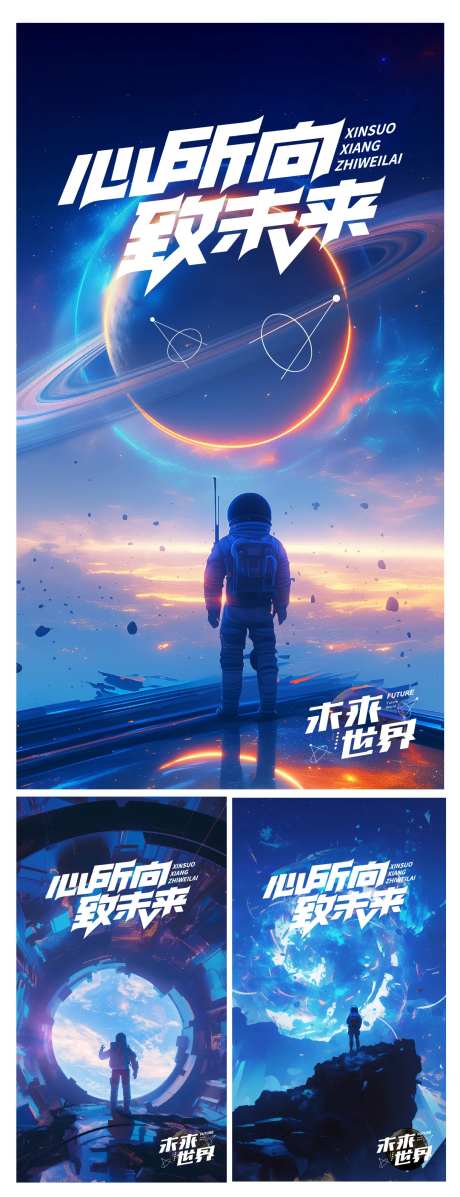 心所向致未来海报-采灵感-https://www.cailinggan.com/