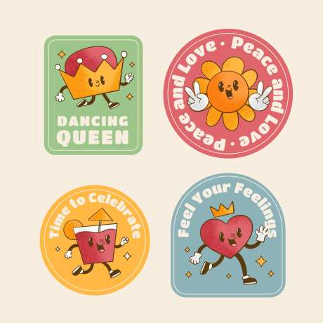 卡通矢量形象便利贴-采灵感-https://www.cailinggan.com/