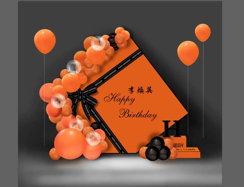 橙色礼盒爱马仕礼物盒美陈-采灵感-cailinggan.com