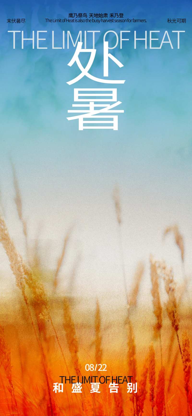 地产处暑田野海报-采灵感-cailinggan.com