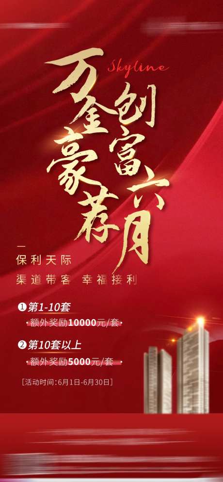 渠道成交房地产海报-采灵感-https://www.cailinggan.com/