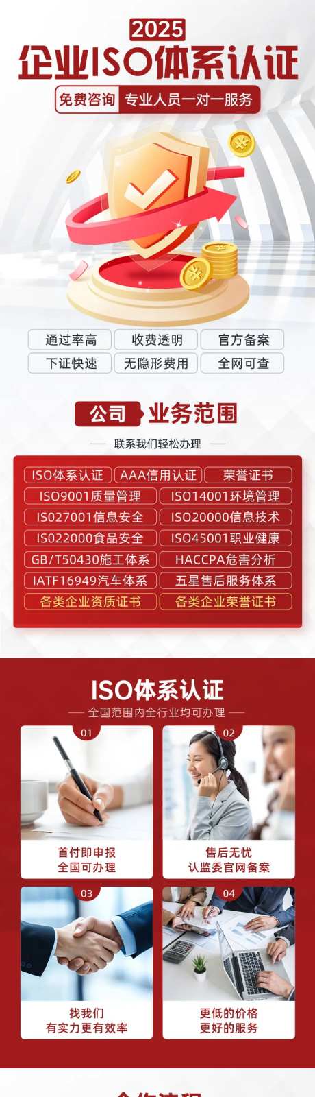 企业ISO认证落地页长图海报-采灵感-https://www.cailinggan.com/