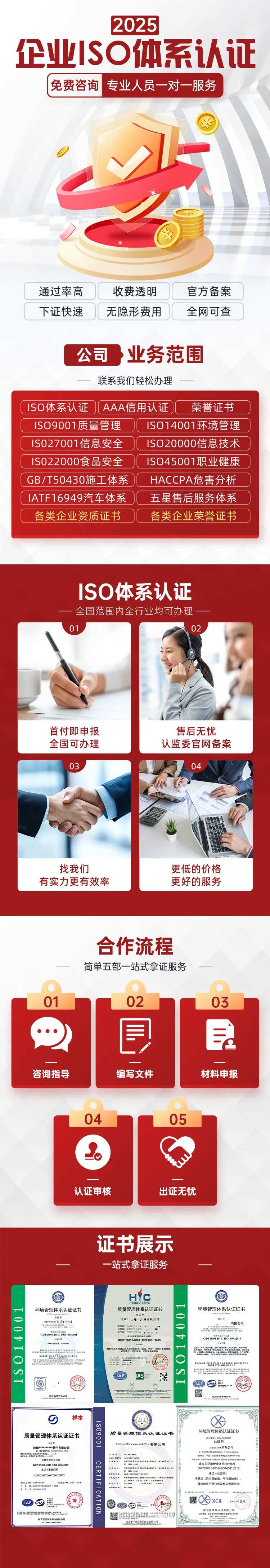 企业ISO认证落地页长图海报-采灵感-cailinggan.com