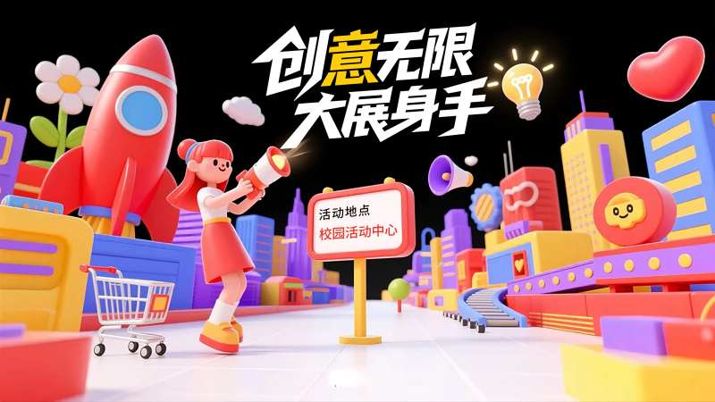 幼儿园美术创意比赛活动背景板-采灵感-cailinggan.com