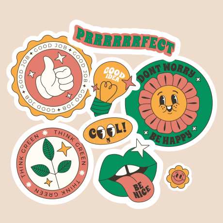 贴纸卡通形象-采灵感-https://www.cailinggan.com/