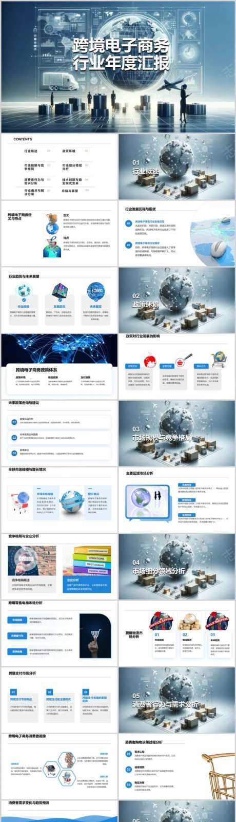 跨境电子商务行业年度汇报PPT-采灵感-https://www.cailinggan.com/