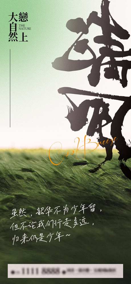 自然清风简约视觉创意海报-采灵感-https://www.cailinggan.com/