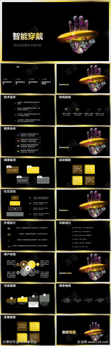 智能穿戴PPT-采灵感-https://www.cailinggan.com/