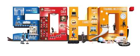 地产公寓soho人物家庭生活堆头美陈-采灵感-https://www.cailinggan.com/