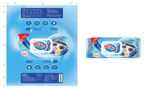 厨房湿巾包装设计-采灵感-https://www.cailinggan.com/