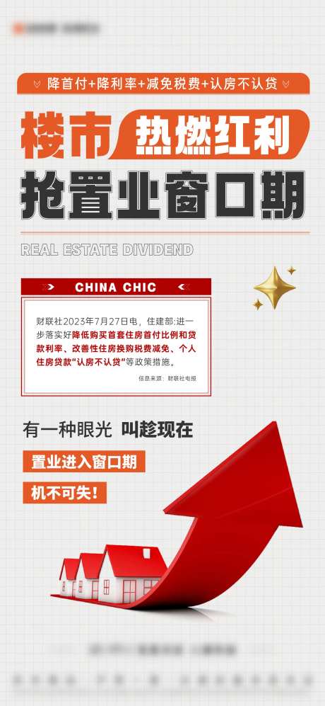 地产利好政策大字报-采灵感-https://www.cailinggan.com/