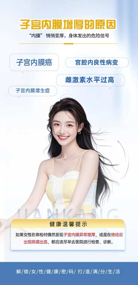 医美整形私密妇科科普子宫内膜海报-采灵感-https://www.cailinggan.com/