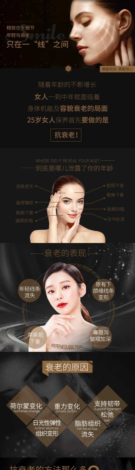 逆龄线雕美容长图海报-采灵感-https://www.cailinggan.com/