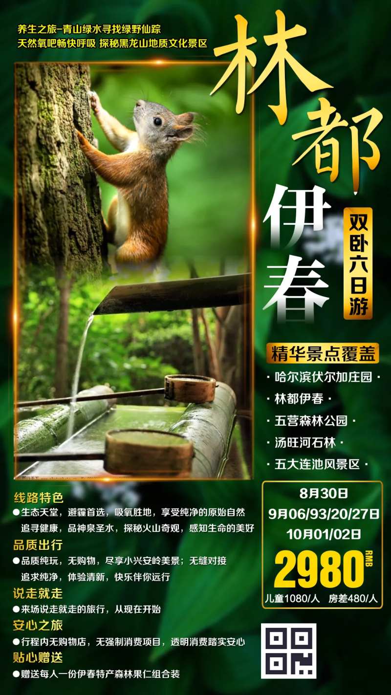 黑龙江伊春森林大自然东北旅游海报-采灵感-cailinggan.com