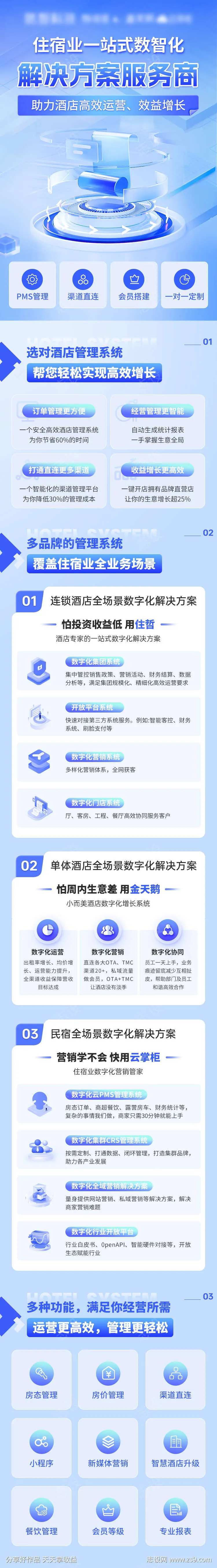 住宿业酒店管理一站式服务商长图-采灵感-cailinggan.com