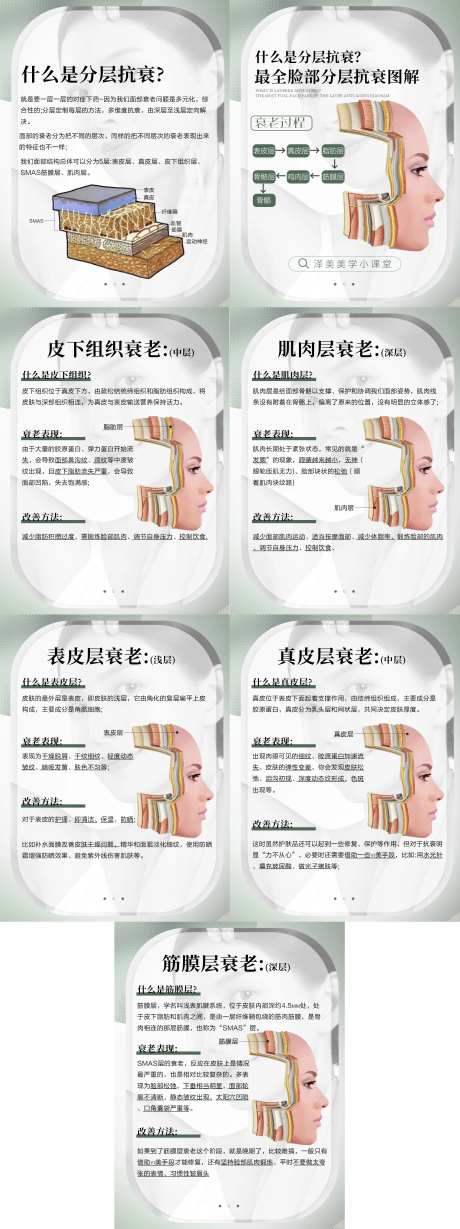 医美知识美学小课堂分层抗衰分解图-采灵感-https://www.cailinggan.com/