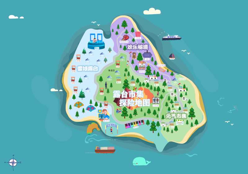 活动卡通地图-采灵感-cailinggan.com