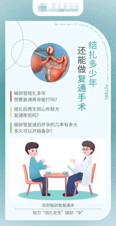 双侧输卵管复通术海报-采灵感-https://www.cailinggan.com/
