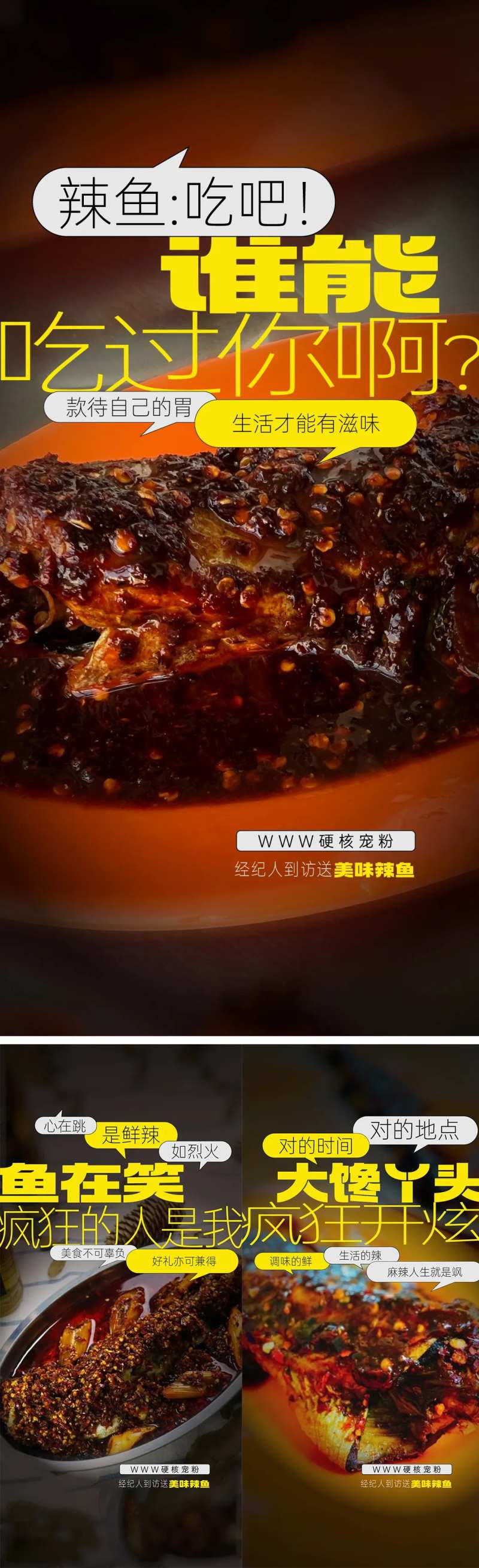 特产美食辣鱼系列海报-采灵感-cailinggan.com