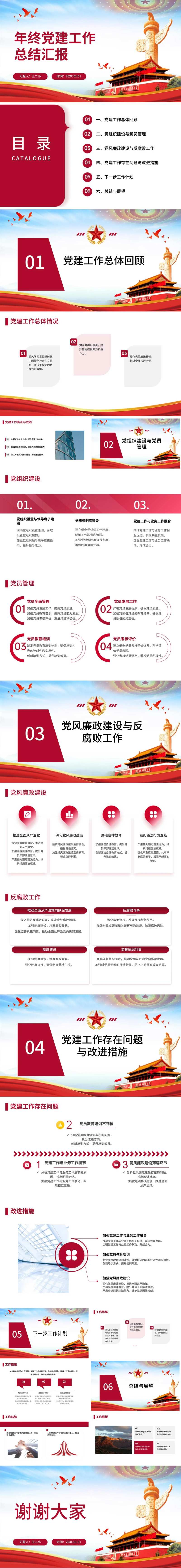 年终党建工作总结汇报ppt-采灵感-cailinggan.com