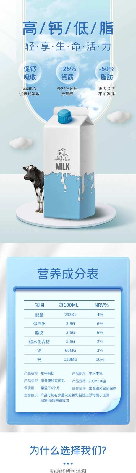 简约小清新牛奶饮品纯牛奶酸奶制品详情页-采灵感-https://www.cailinggan.com/