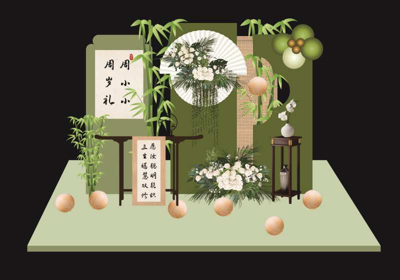 百天宴美陈-采灵感-cailinggan.com