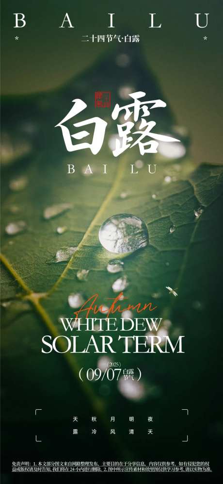 白露节气微信活动海报-采灵感-cailinggan.com