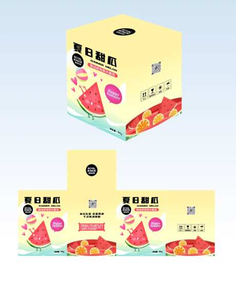 西瓜卡通包装盒-采灵感-https://www.cailinggan.com/