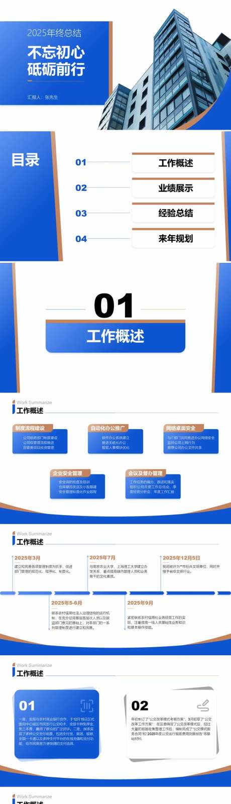 蓝色2025年终总结PPT-采灵感-https://www.cailinggan.com/