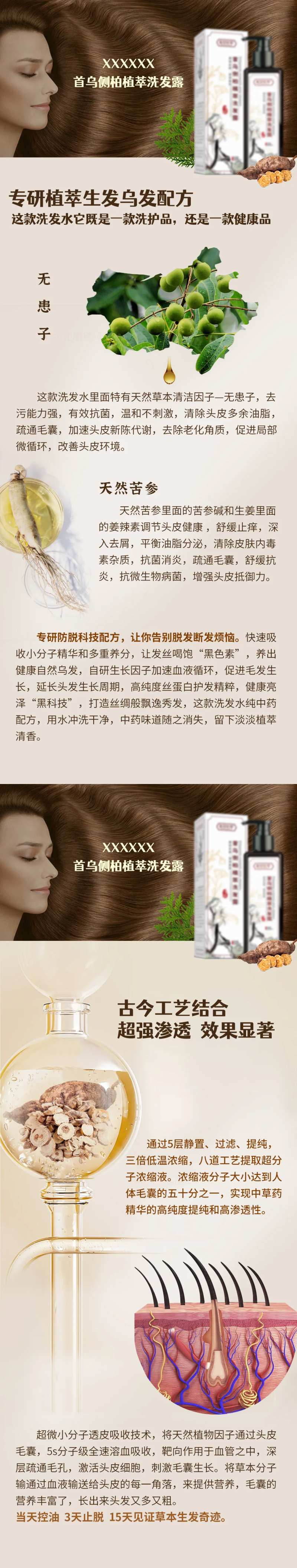 洗发露功效成分海报-采灵感-cailinggan.com