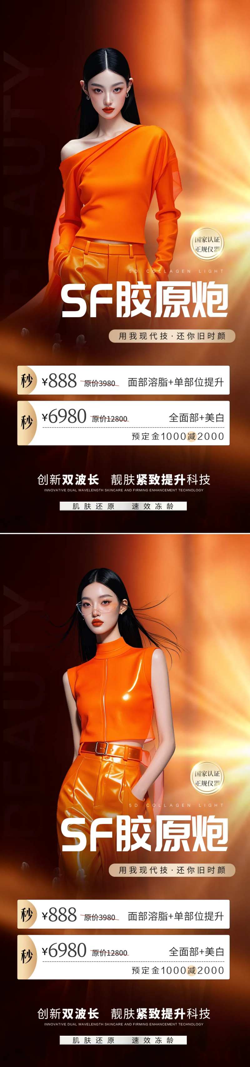 医美胶原炮活动海报-采灵感-cailinggan.com