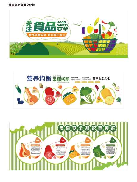 健康食品食堂文化墙-采灵感-https://www.cailinggan.com/