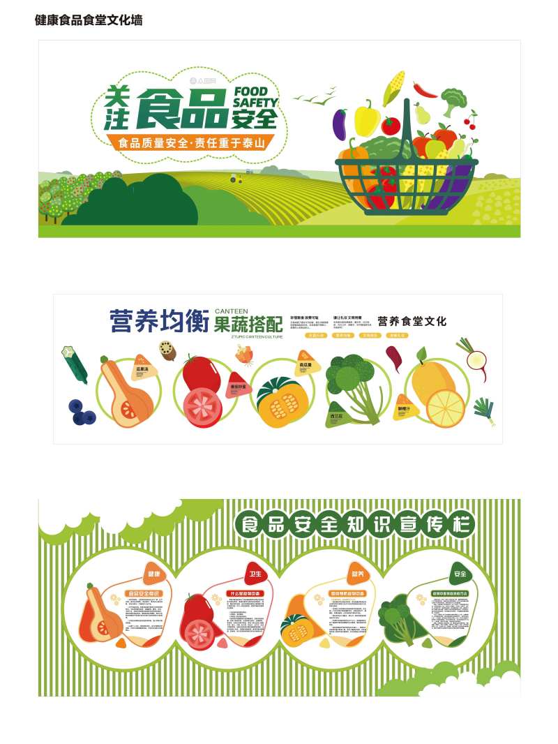 健康食品食堂文化墙-采灵感-cailinggan.com